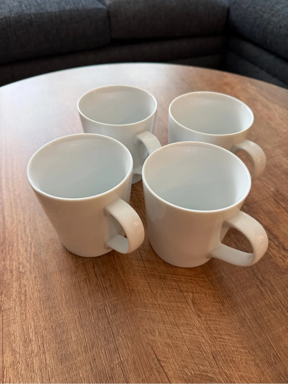 Crate&Barrel White Ceramic Mugs - Set of 4